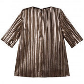 Metallic Pleated Dress
